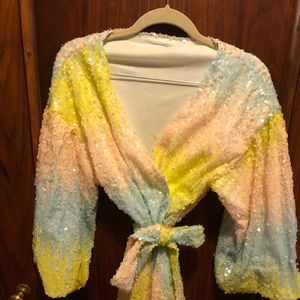 *BRAND NEW* sequin wrap dress/shawl